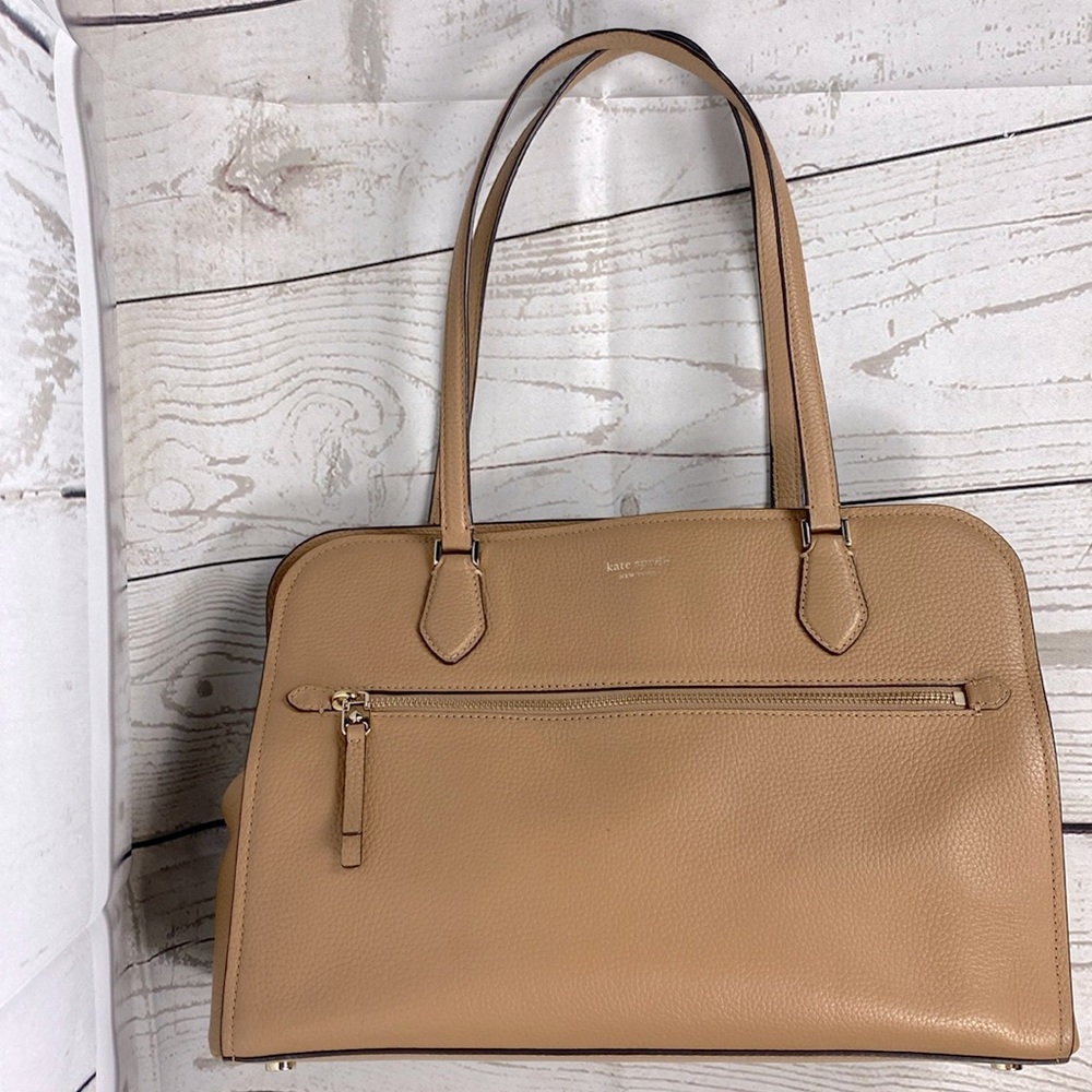 Kate Spade 100% Cow Leather Beige Purse
